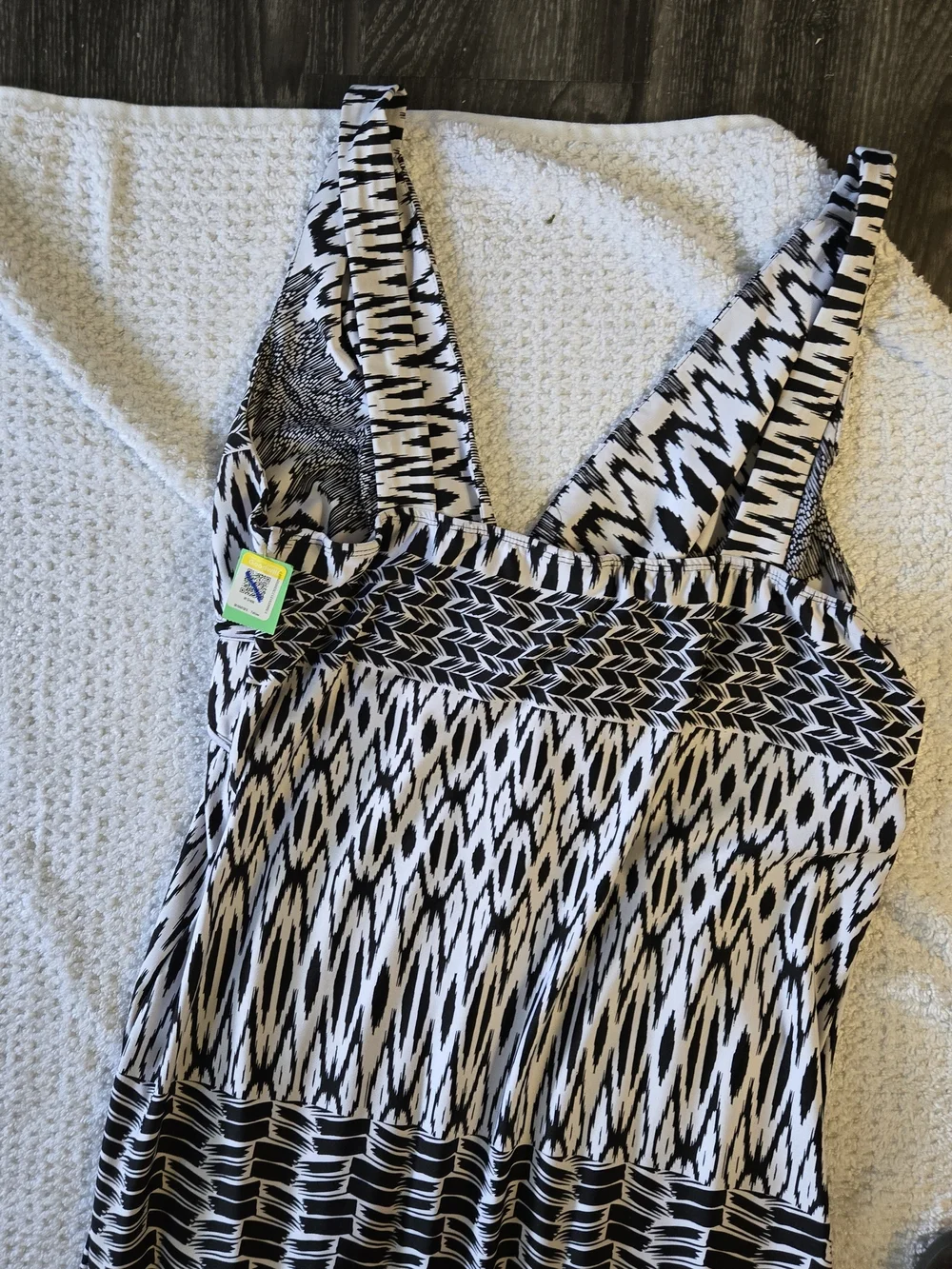 Metaphor Black and White Geometric Maxi Skirt